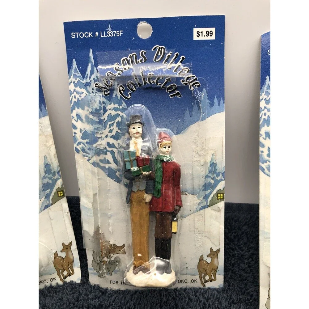 Vintage Christmas Seasons ￼Village Collector, lot miniature people￼ Hobby Lobby